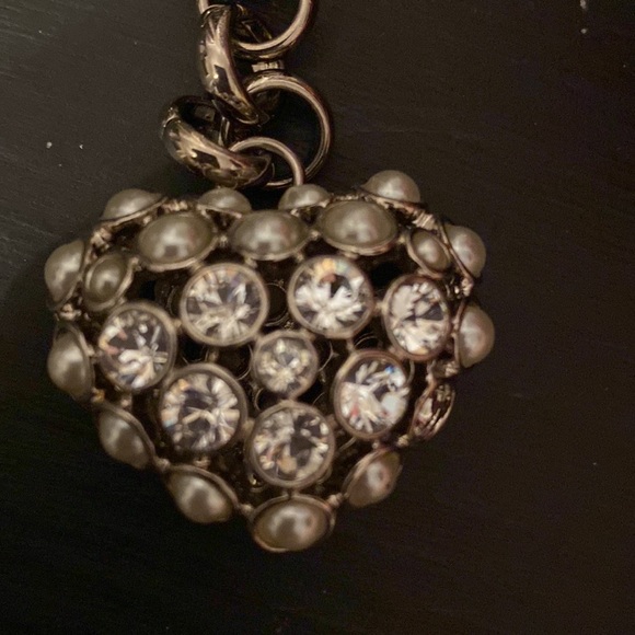 Argento SC Puffed heart crystal Keychain - Picture 3 of 5